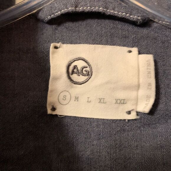 AG Adriano Goldschmied Denim Long Sleeve Button Down Shirt, Size Small - Picture 3 of 6